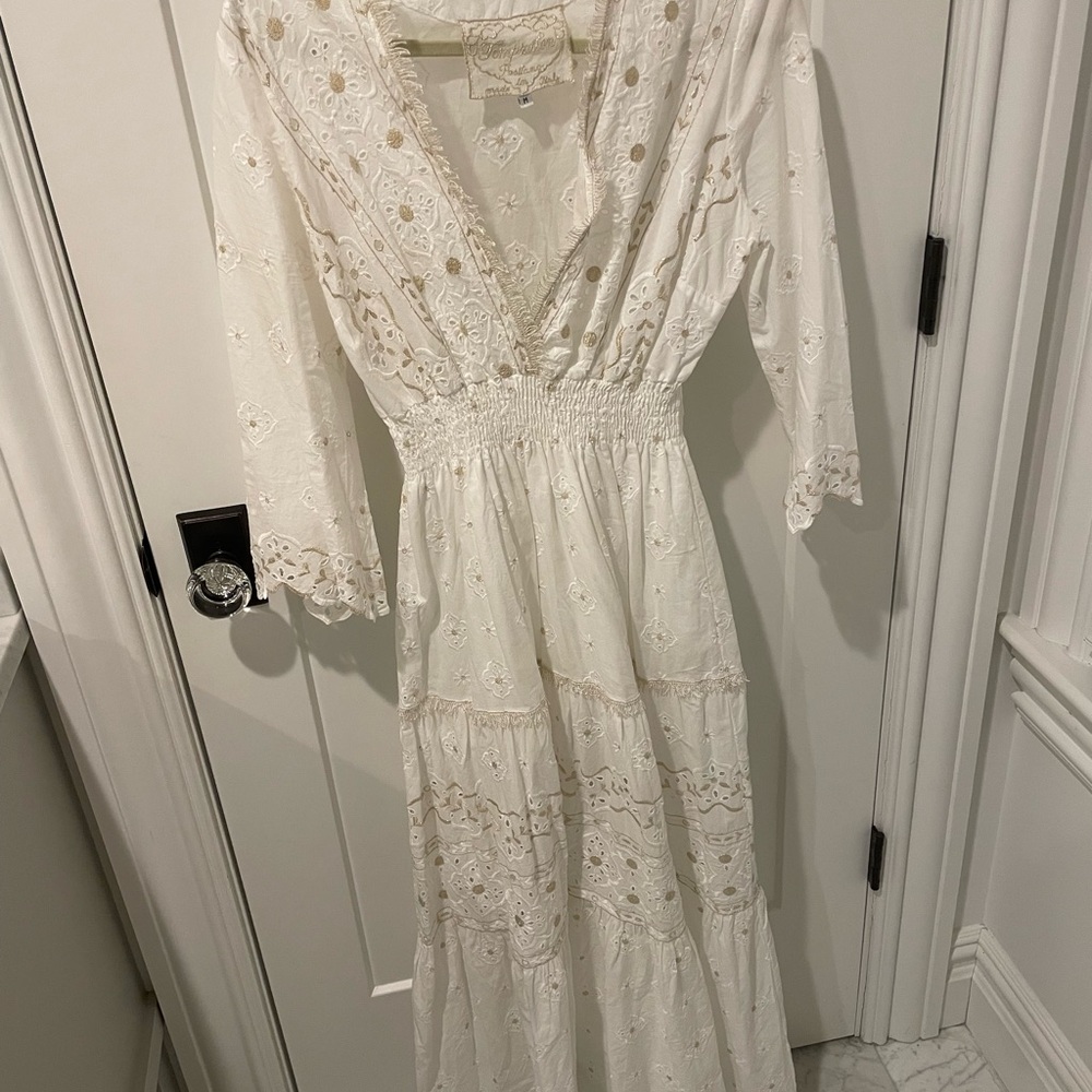 Chic Ivory Lace Maxi Dress